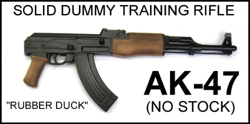 AK-47 Replica, No Stock - Solid Dummy Training Rifle - Painted